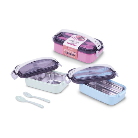 GETIT.QA- Qatar’s Best Online Shopping Website offers ELIANWARE STAINLESS STEEL LUNCH BOX, E-2004, 650ML, ASSORTED PER PC at the lowest price in Qatar. Free Shipping & COD Available!