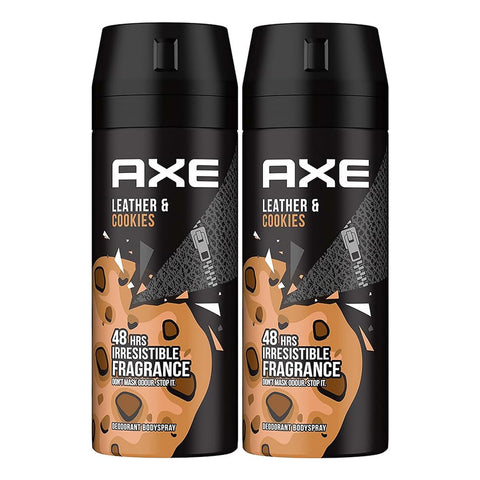 GETIT.QA- Qatar’s Best Online Shopping Website offers AXE COLLISION LEATHER AND COOKIES BODY SPRAY 2 X 150 ML at the lowest price in Qatar. Free Shipping & COD Available!