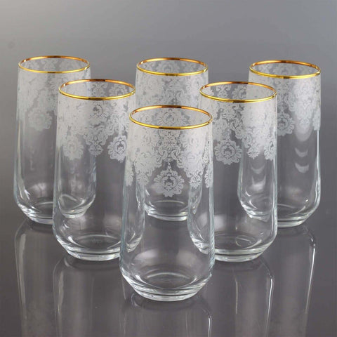 GETIT.QA- Qatar’s Best Online Shopping Website offers ABKA HELENA GOLD GLASS SET-- 6 PCS-- 420015 at the lowest price in Qatar. Free Shipping & COD Available!