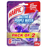 GETIT.QA- Qatar’s Best Online Shopping Website offers HARPIC ACTIVE PURPLE WATER TOILET CLEANER RIM BLOCK LAVENDER MEADOWS 2 X 35 G
 at the lowest price in Qatar. Free Shipping & COD Available!