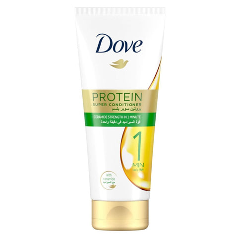 GETIT.QA- Qatar’s Best Online Shopping Website offers DOVE PROTEIN SUPER CONDITIONER CERAMIDE STRENGTH IN 1 MINUTE 180 ML at the lowest price in Qatar. Free Shipping & COD Available!