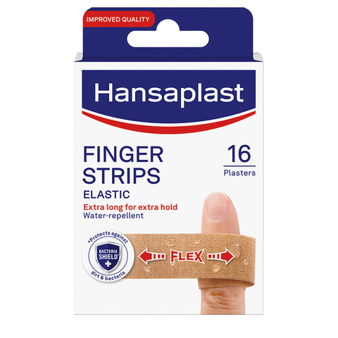GETIT.QA- Qatar’s Best Online Shopping Website offers HANSAPLAST FINGER STRIPS PLASTERS ELASTIC 16 PCS at the lowest price in Qatar. Free Shipping & COD Available!