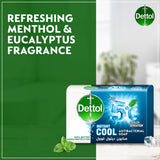 GETIT.QA- Qatar’s Best Online Shopping Website offers DETTOL COOL ANTI-BACTERIAL BATHING SOAP BAR MENTHOL & EUCALYPTUS FRAGRANCE VALUE PACK 4 X 120 G at the lowest price in Qatar. Free Shipping & COD Available!