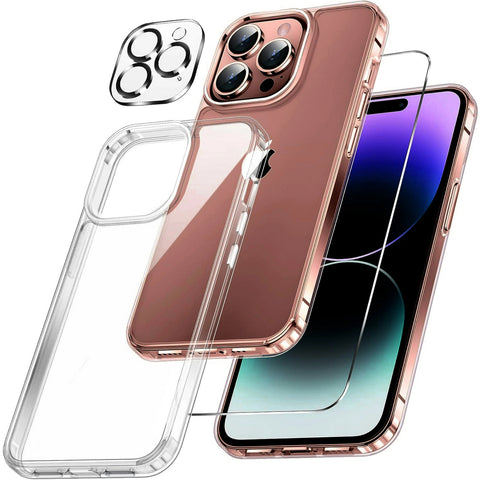 GETIT.QA- Qatar’s Best Online Shopping Website offers TRANDS IPHONE 15 PRO SCREEN PROTECTOR + CASE + CAMERA LENS PROTECTOR BUNDLE, TR-BD1553 at the lowest price in Qatar. Free Shipping & COD Available!