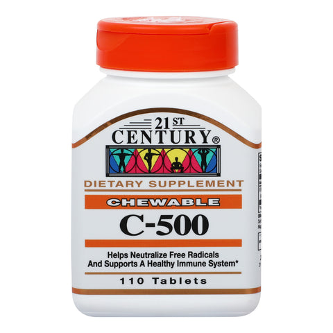 GETIT.QA- Qatar’s Best Online Shopping Website offers 21ST CENTURY C-500 CHEWABLE TABLETS-- 110 PCS at the lowest price in Qatar. Free Shipping & COD Available!