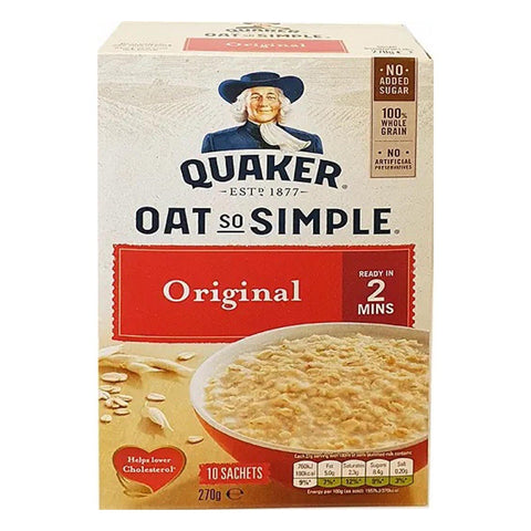 GETIT.QA- Qatar’s Best Online Shopping Website offers QUAKER OATSO SMPL ORGINAL 270G at the lowest price in Qatar. Free Shipping & COD Available!