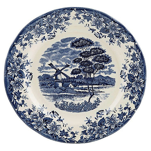 GETIT.QA- Qatar’s Best Online Shopping Website offers CLAYTAN WINDMILL DINNING PLATE-- 26 CM-- WHITE/BLUE-- CLA.WB16025 at the lowest price in Qatar. Free Shipping & COD Available!