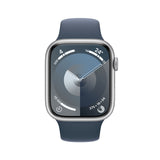 GETIT.QA- Qatar’s Best Online Shopping Website offers APPLE WATCH SERIES 9 GPS, SILVER ALUMINIUM CASE WITH STORM BLUE SPORT BAND, 45 MM, S/M, MR9D3QA/A at the lowest price in Qatar. Free Shipping & COD Available!