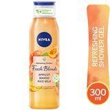 GETIT.QA- Qatar’s Best Online Shopping Website offers NIVEA FRESH BLENDS REFRESHING SHOWER GEL APRICOT MANGO RICE MILK 300 ML at the lowest price in Qatar. Free Shipping & COD Available!