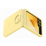 GETIT.QA- Qatar’s Best Online Shopping Website offers SAMSUNG Z FLIP 6 SILICONE CASE WITH RING, YELLOW, EF-PF741TYEGWW at the lowest price in Qatar. Free Shipping & COD Available!