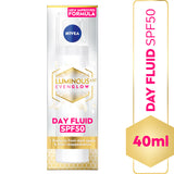 GETIT.QA- Qatar’s Best Online Shopping Website offers NIVEA FACE DAY FLUID LUMINOUS630 EVEN GLOW SPF50 40 ML at the lowest price in Qatar. Free Shipping & COD Available!