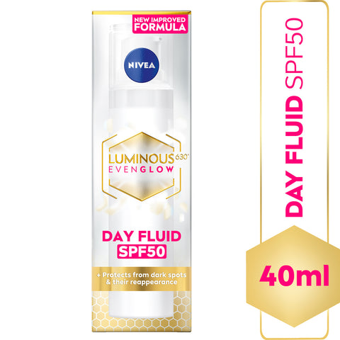 GETIT.QA- Qatar’s Best Online Shopping Website offers NIVEA FACE DAY FLUID LUMINOUS630 EVEN GLOW SPF50 40 ML at the lowest price in Qatar. Free Shipping & COD Available!