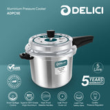 GETIT.QA- Qatar’s Best Online Shopping Website offers DELICI ALUMINUM DRIPLESS TRIPLY PRESSURE COOKER-- 5L at the lowest price in Qatar. Free Shipping & COD Available!