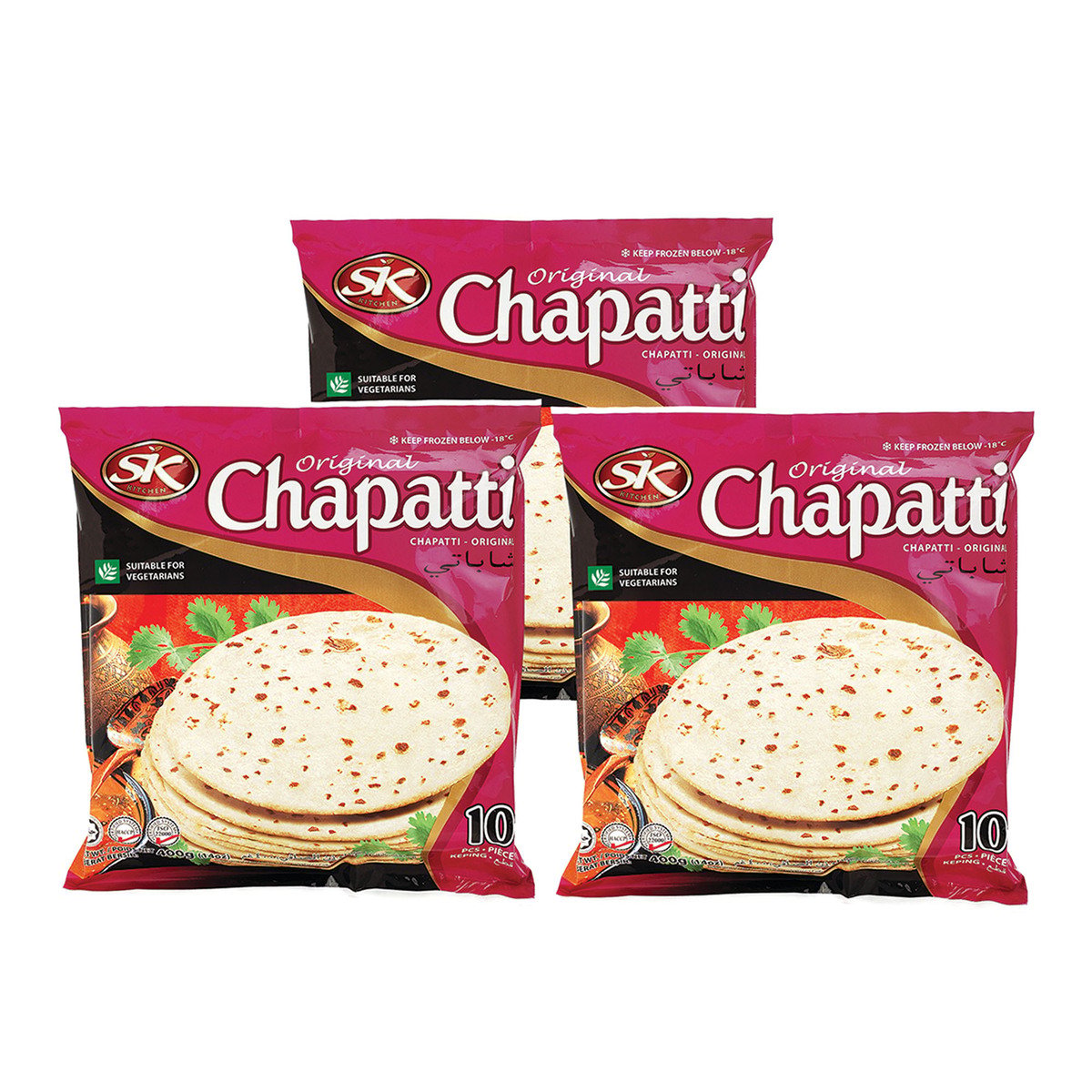 Chapatty GETIT.QA | SK ORIGINAL CHAPATTI 3 X 400 G | COD available