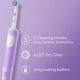 GETIT.QA- Qatar’s Best Online Shopping Website offers ORAL-B VITALITY D300 RECHARGEABLE TOOTHBRUSH D103.413.3 PINK LILAC at the lowest price in Qatar. Free Shipping & COD Available!