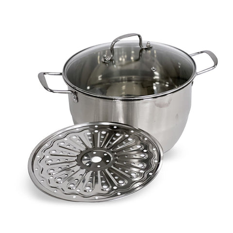 GETIT.QA- Qatar’s Best Online Shopping Website offers SMART KITCHEN STAINLESS STEEL STEAMER -- MULTI PURPOSE COOKING POT 26CM Z1417BMKT at the lowest price in Qatar. Free Shipping & COD Available!