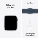 GETIT.QA- Qatar’s Best Online Shopping Website offers APPLE WATCH SE GPS, SILVER ALUMINIUM CASE WITH STORM BLUE SPORT BAND, 44 MM, M/L, MREE3 at the lowest price in Qatar. Free Shipping & COD Available!