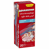 GETIT.QA- Qatar’s Best Online Shopping Website offers DIAMOND ULTRA STRONG FREEZER MEDIUM ZIPPER BAGS OXO-BIODEGRADABLE SIZE 26.8 CM X 24.4 CM 20PCS at the lowest price in Qatar. Free Shipping & COD Available!