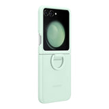 GETIT.QA- Qatar’s Best Online Shopping Website offers SAMSUNG GALAXY Z FLIP5 SILICONE CASE WITH RING OCEAN GREEN(EF-PF731TMEGWW) at the lowest price in Qatar. Free Shipping & COD Available!