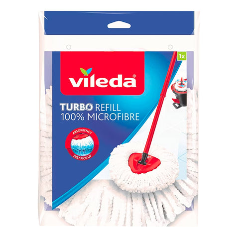 GETIT.QA- Qatar’s Best Online Shopping Website offers VILEDA EASY WRING & CLEAN SPIN MOP / ROTATING MOP REFILL 1PC at the lowest price in Qatar. Free Shipping & COD Available!