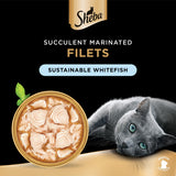 GETIT.QA- Qatar’s Best Online Shopping Website offers SHEBA FILLETS SUSTAINABLE WHITEFISH CAT FOOD 60 G at the lowest price in Qatar. Free Shipping & COD Available!