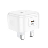 GETIT.QA- Qatar’s Best Online Shopping Website offers HOCO SINGLE PORT SUPER FAST WALL CHARGER, 20W, WHITE, C91B-PD at the lowest price in Qatar. Free Shipping & COD Available!