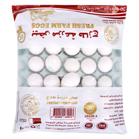 GETIT.QA- Qatar’s Best Online Shopping Website offers RIYADH AL DOHA WHITE EGG MEDIUM 30PCS at the lowest price in Qatar. Free Shipping & COD Available!