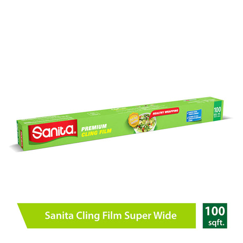 GETIT.QA- Qatar’s Best Online Shopping Website offers SANITA PREMIUM CLING FILM 100SQ.FT. SIZE 45CM X 20M 1 PC at the lowest price in Qatar. Free Shipping & COD Available!