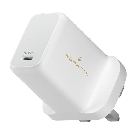 GETIT.QA- Qatar’s Best Online Shopping Website offers SMARTIX PREMIUM POWER USB-C WALL ADAPTER, 20 W, WHITE, HCPD20C at the lowest price in Qatar. Free Shipping & COD Available!