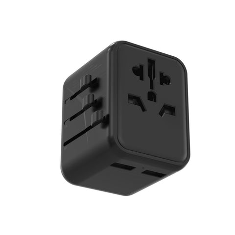 GETIT.QA- Qatar’s Best Online Shopping Website offers PORODO DUAL USB-A UNIVERSAL TRAVEL ADAPTER 2.4A, BLACK, PD-12WUTA-BK at the lowest price in Qatar. Free Shipping & COD Available!