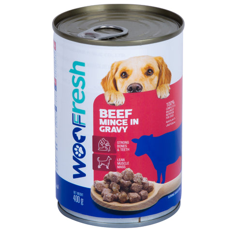 GETIT.QA- Qatar’s Best Online Shopping Website offers WOO FRESH BEEF MINCE IN GRAVY FOR DOGS 400 G
 at the lowest price in Qatar. Free Shipping & COD Available!