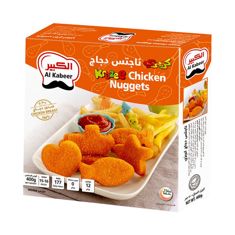 GETIT.QA- Qatar’s Best Online Shopping Website offers AL KABEER KRAZEE CHICKEN NUGGETS 400 G at the lowest price in Qatar. Free Shipping & COD Available!