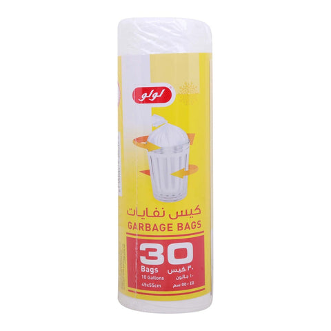 GETIT.QA- Qatar’s Best Online Shopping Website offers TRASH BAG WHITE 10 GALLONS 45 X 55 CM 30 PCS at the lowest price in Qatar. Free Shipping & COD Available!