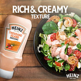 GETIT.QA- Qatar’s Best Online Shopping Website offers HEINZ RICH THOUSAND ISLAND SALAD DRESSING TOP DOWN SQUEEZY BOTTLE 400 ML at the lowest price in Qatar. Free Shipping & COD Available!