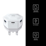 GETIT.QA- Qatar’s Best Online Shopping Website offers TRANDS 30W PD DUAL USB PORTS, TYPE-C PORTS TRAVEL CHARGER WITH TYPE-C TO LIGHTNING CABLE, WHITE at the lowest price in Qatar. Free Shipping & COD Available!