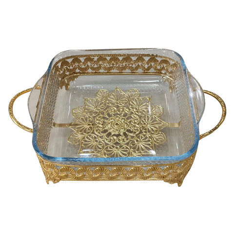 GETIT.QA- Qatar’s Best Online Shopping Website offers ARLINE DECORATIVE SQUARE TRAY-- GOLD-- SAG041 at the lowest price in Qatar. Free Shipping & COD Available!