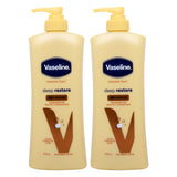 GETIT.QA- Qatar’s Best Online Shopping Website offers VASELINE INTENSIVE CARE DEEP RESTORE BODY LOTION 2 X 400 ML at the lowest price in Qatar. Free Shipping & COD Available!