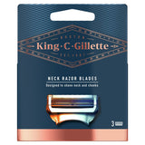 GETIT.QA- Qatar’s Best Online Shopping Website offers KING C. GILLETTE MEN'S NECK SHAVING RAZOR BLADES WITH SKINGUARD BEST AND SHARPEST STAINLESS STEEL PLATINUM COATED 3 PCS at the lowest price in Qatar. Free Shipping & COD Available!