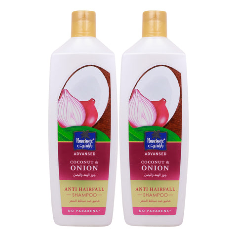 GETIT.QA- Qatar’s Best Online Shopping Website offers PARACHUTE ADVANSED COCONUT & ONION ANTI HAIRFALL SHAMPOO 2 X 340 ML at the lowest price in Qatar. Free Shipping & COD Available!