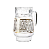 GETIT.QA- Qatar’s Best Online Shopping Website offers CRYSTAL DROPS GLASS WATER JUG-- GOLDEN DESIGN-- P13005-M4 at the lowest price in Qatar. Free Shipping & COD Available!