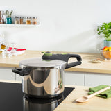 GETIT.QA- Qatar’s Best Online Shopping Website offers TEFAL SECURE TRENDY PRESSURE COOKER-- 6 L + 4 L-- P2584300 at the lowest price in Qatar. Free Shipping & COD Available!