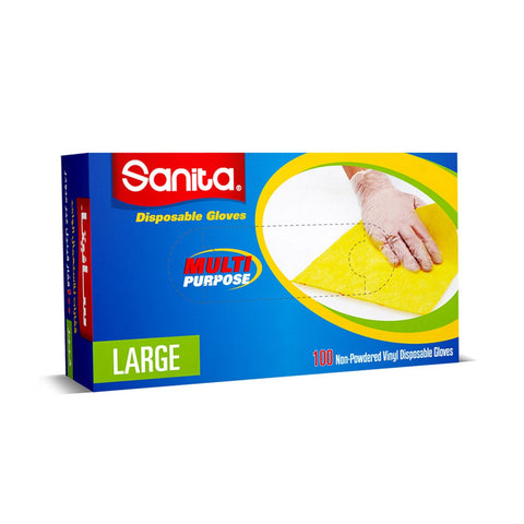 GETIT.QA- Qatar’s Best Online Shopping Website offers SANITA DISPOSABLE NON-POWDERED GLOVES LARGE 100PCS at the lowest price in Qatar. Free Shipping & COD Available!