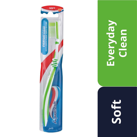 GETIT.QA- Qatar’s Best Online Shopping Website offers AQUAFRESH EVERYDAY CLEAN TOOTHBRUSH SOFT ASSORTED COLOR 1 PC at the lowest price in Qatar. Free Shipping & COD Available!