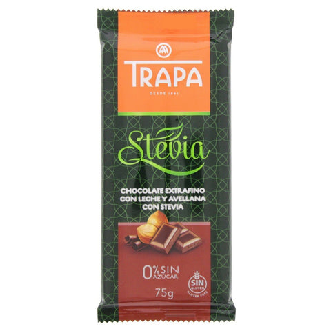 GETIT.QA- Qatar’s Best Online Shopping Website offers TRAPA STEVIA MILK & HAZEL NUT CHOCOLATE BAR 75 GM at the lowest price in Qatar. Free Shipping & COD Available!