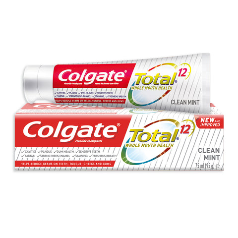 GETIT.QA- Qatar’s Best Online Shopping Website offers COLGATE FLUORIDE TOOTHPASTE TOTAL CLEAN MINT 75 ML at the lowest price in Qatar. Free Shipping & COD Available!