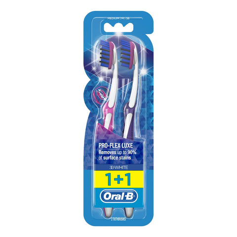 GETIT.QA- Qatar’s Best Online Shopping Website offers ORAL B PROFLEX LUXE MEDIUM TOOTHBRUSH ASSORTED COLOUR 1 + 1 at the lowest price in Qatar. Free Shipping & COD Available!