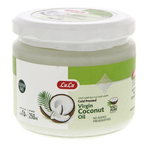 GETIT.QA- Qatar’s Best Online Shopping Website offers LULU VIRGIN COCONUT OIL COLD PRESS 250 ML at the lowest price in Qatar. Free Shipping & COD Available!