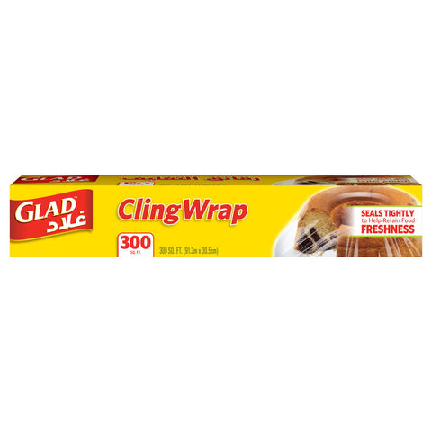 GETIT.QA- Qatar’s Best Online Shopping Website offers GLAD CLING WRAP PLASTIC WRAP 300 SQ. FT. SIZE 91.3M X 30.5CM 1PC at the lowest price in Qatar. Free Shipping & COD Available!