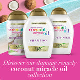 GETIT.QA- Qatar’s Best Online Shopping Website offers OGX CONDITIONER DAMAGE REMEDY + COCONUT MIRACLE OIL 385 ML at the lowest price in Qatar. Free Shipping & COD Available!