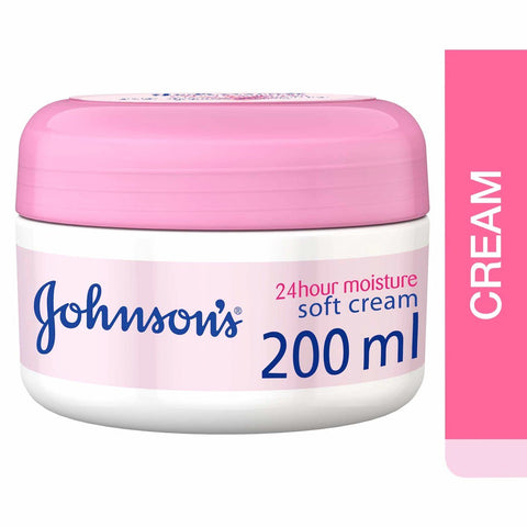 GETIT.QA- Qatar’s Best Online Shopping Website offers JOHNSON'S BODY CREAM 24 HOUR MOISTURE SOFT 200 ML at the lowest price in Qatar. Free Shipping & COD Available!